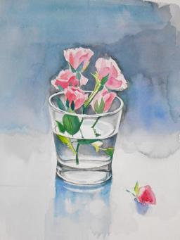 「ちいさなバラ」市民文化祭出品