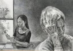 「いのちの時間」P100号 第88回旺玄会展努力賞